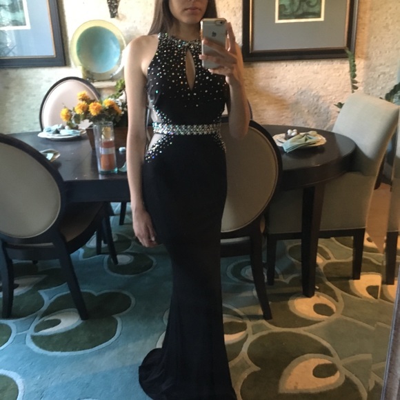 BLACK PROM DRESS - Picture 1 of 4